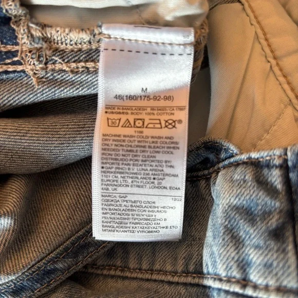 Gap Women's Slouchy Bib Overalls Medium Denim Light Wash Farmcore Country Girl - Picture 11 of 13